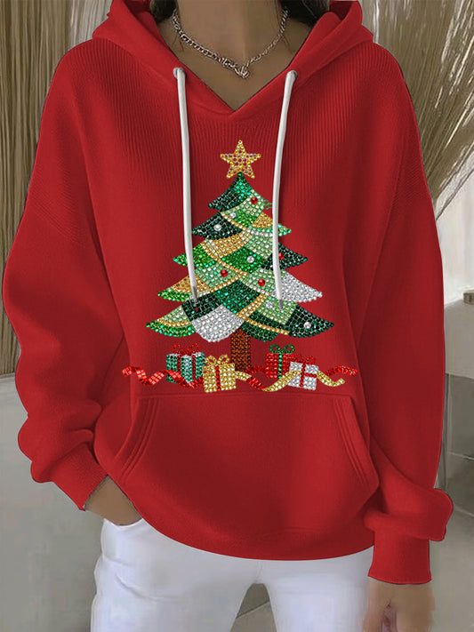 Women's Christmas Print Casual Hoodie