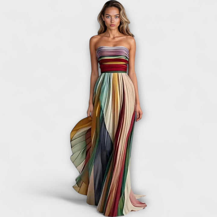 Flora | Women's Maxi Colourful Sleeveless Dress