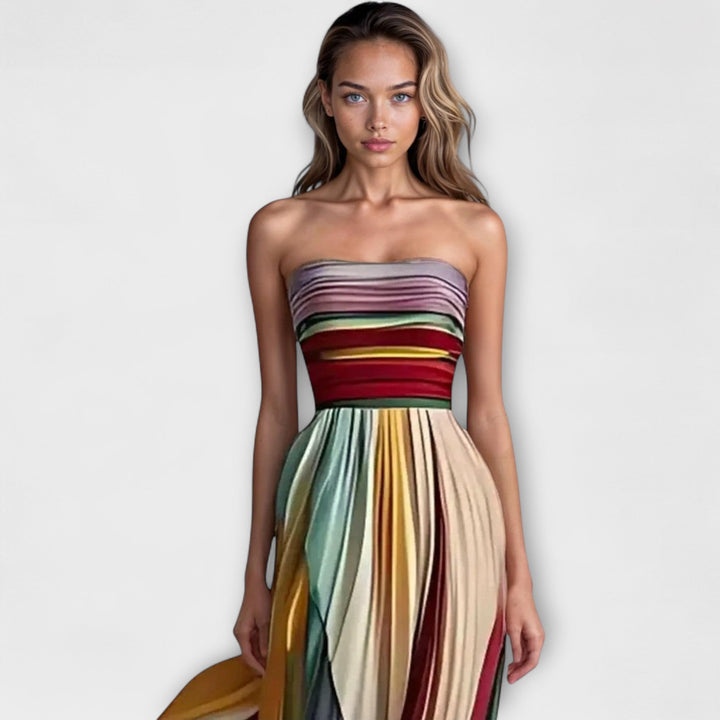 Flora | Women's Maxi Colourful Sleeveless Dress