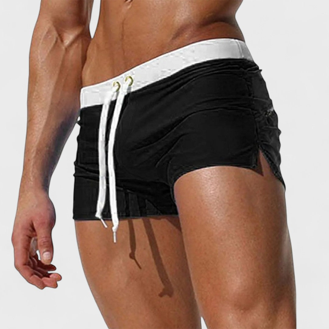 Cole | Men's Tailored Handcrafted Swim Trunks with Pockets