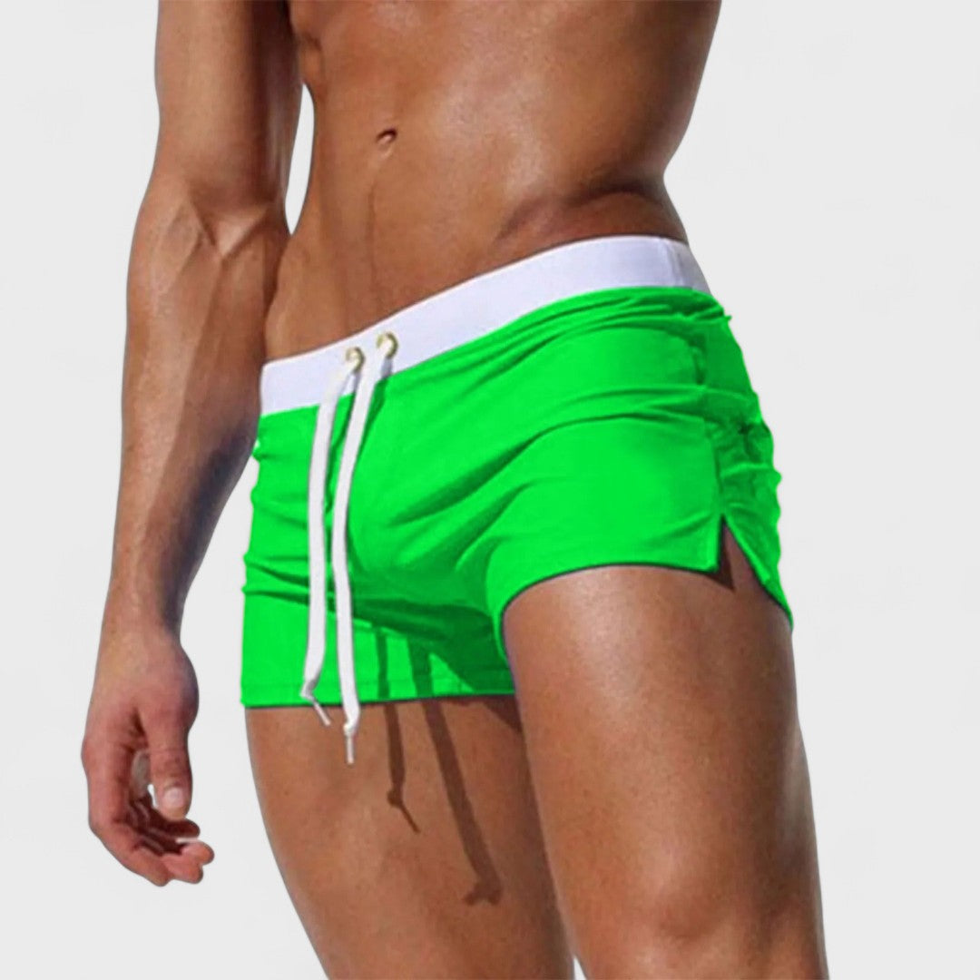 Cole | Men's Tailored Handcrafted Swim Trunks with Pockets