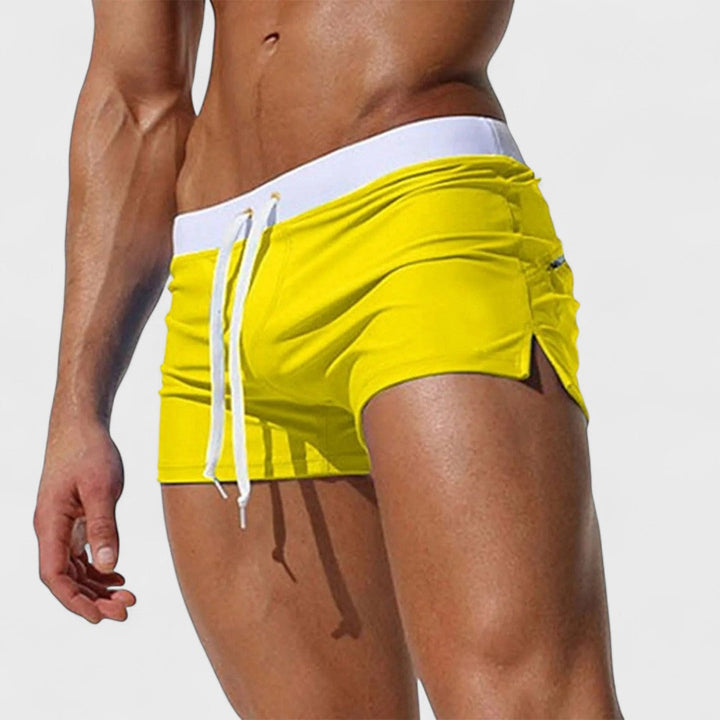 Cole | Men's Tailored Handcrafted Swim Trunks with Pockets