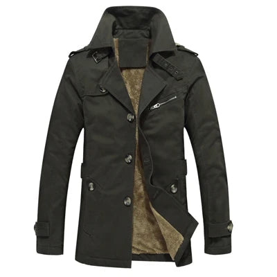 Men's Tailored Elegant Padded Trench Coat
