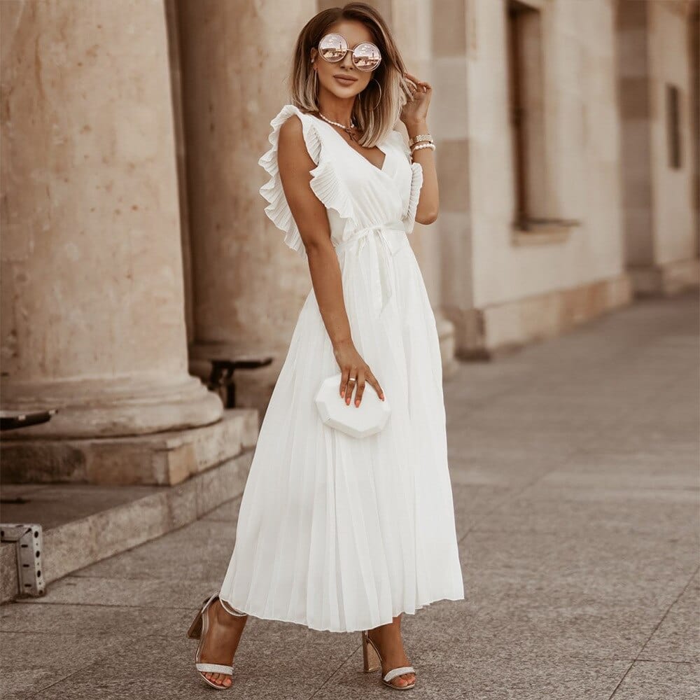 Maud™ - Dress with V-Neck