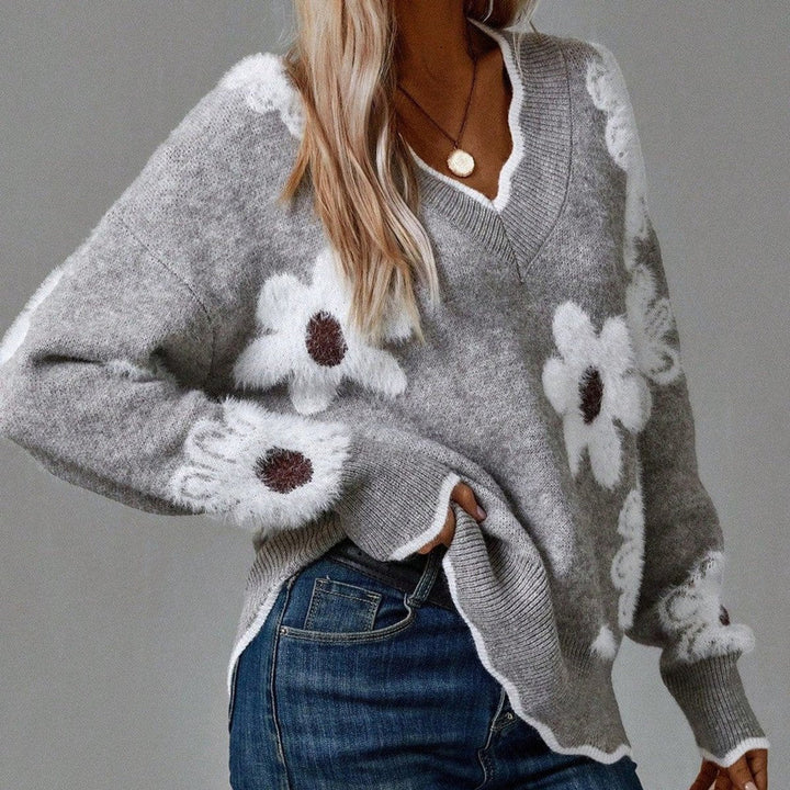 Camila | Women's V-Neck Long Sleeve Sweater