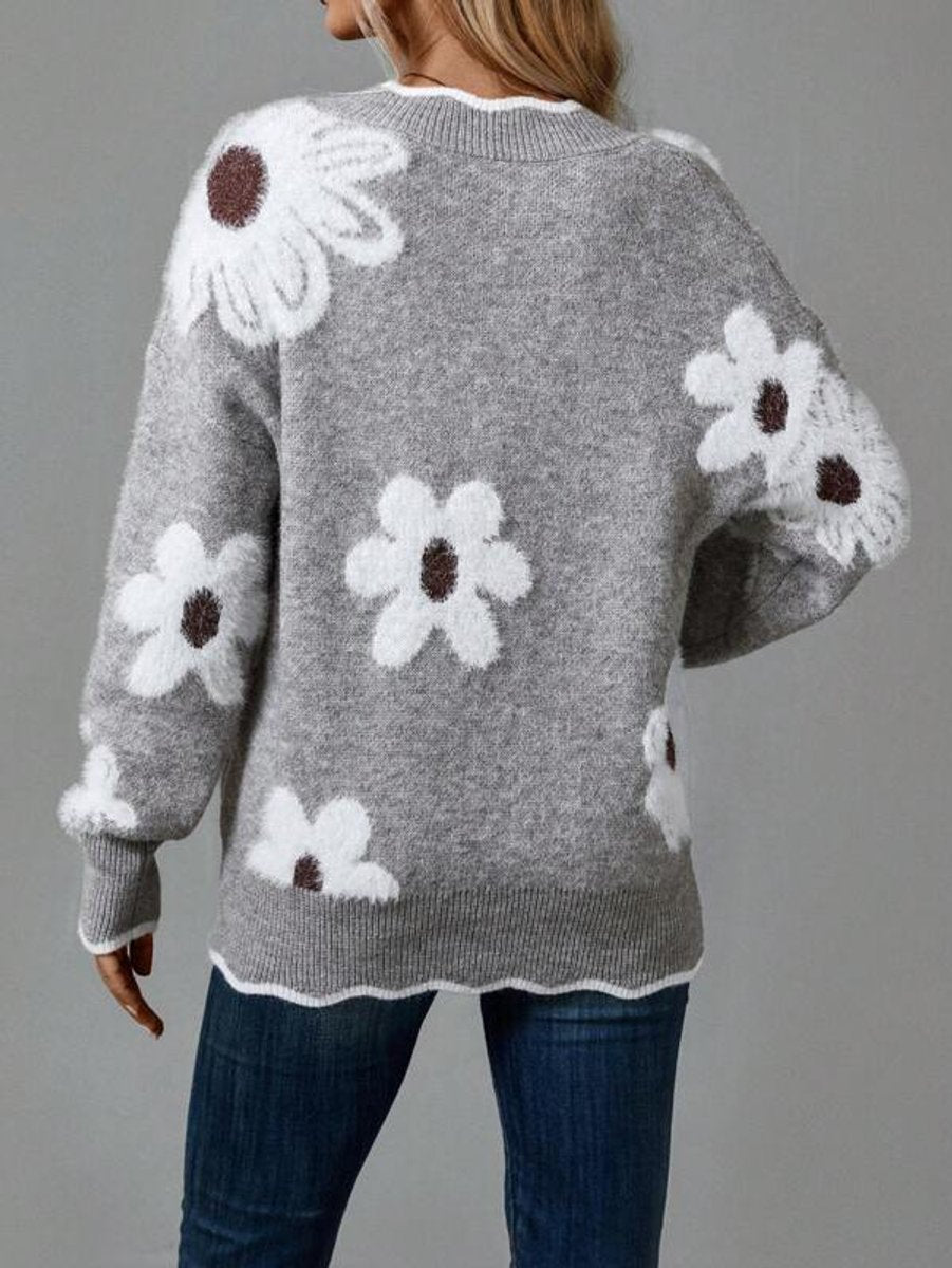 Camila | Women's V-Neck Long Sleeve Sweater