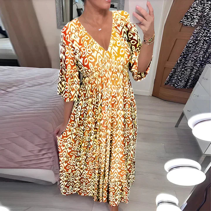 Frieda | Women's Mini Airy Summer Dress with V-Neck