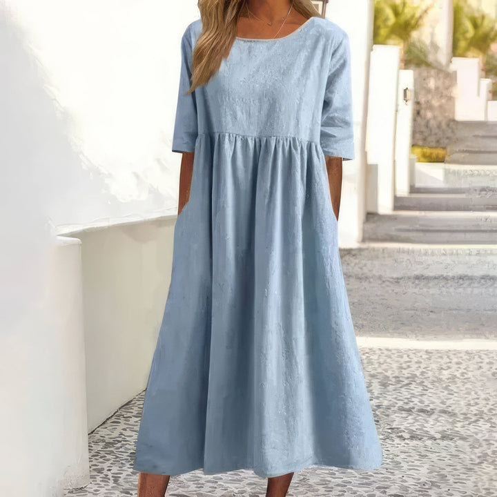 Maikee | Women's Mini Dress with Round Neckline and Pockets