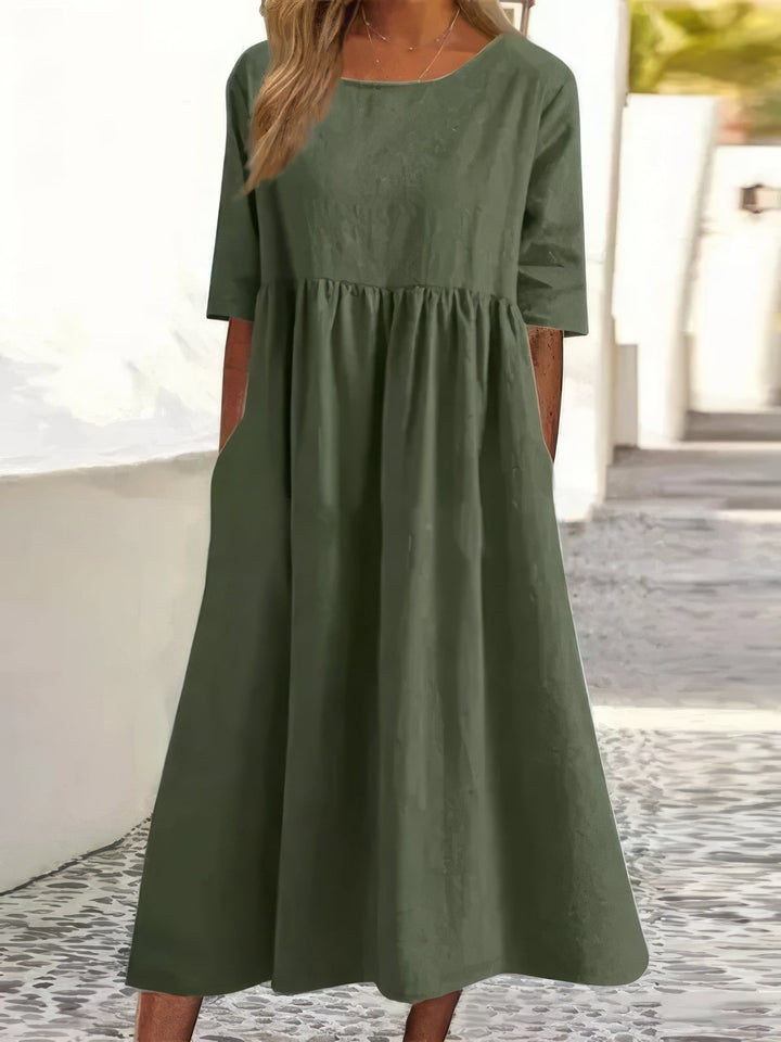 Maikee | Women's Mini Dress with Round Neckline and Pockets