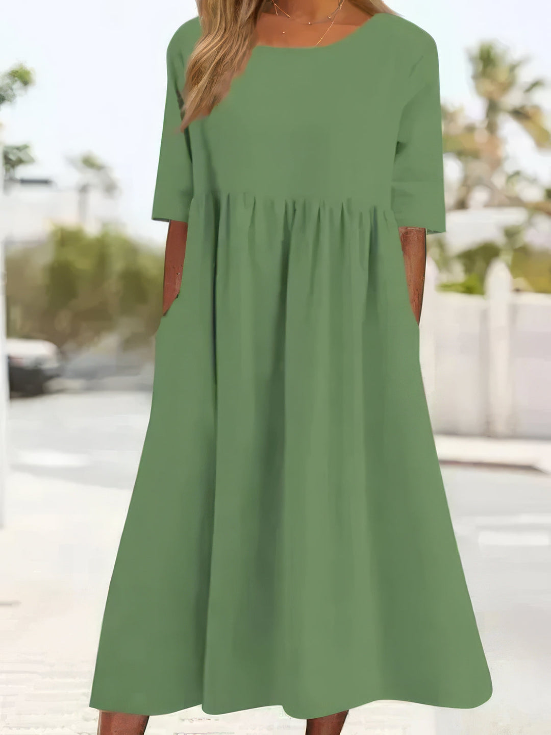 Maikee | Women's Mini Dress with Round Neckline and Pockets