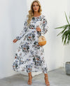 Ayla™ Summer Floral Ibiza Dress with Long Sleeves