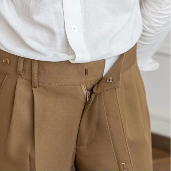 Men's Straight Leg Dress Pants with Pockets