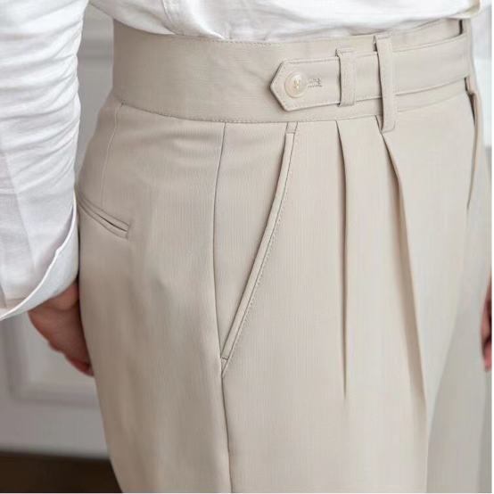 Men's Straight Leg Dress Pants with Pockets