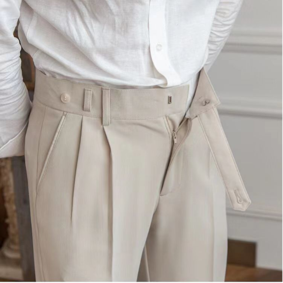 Men's Straight Leg Dress Pants with Pockets